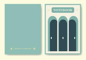 minimalistisch architectuur elementen notitieboekje omslag. bewerkbare grootte mock-up vector