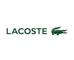 lacoste logo merk symbool met naam groen ontwerp kleren mode vector illustratie