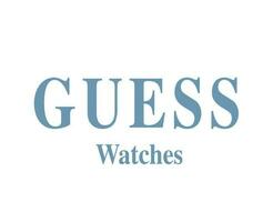Raad eens horloges merk logo symbool blauw ontwerp kleren mode vector illustratie