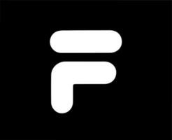 fila merk logo kleren symbool wit ontwerp mode vector illustratie met zwart achtergrond
