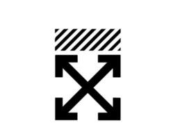 gebroken wit merk logo symbool zwart ontwerp kleren icoon abstract vector illustratie