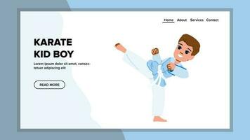 karate kind jongen vector