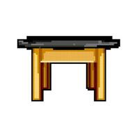 leeg hout tafel spel pixel kunst vector illustratie