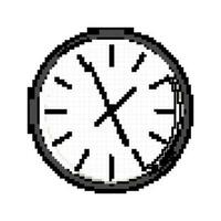 tijd muur klok spel pixel kunst vector illustratie