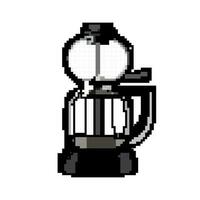 heet overhevelen koffie maker spel pixel kunst vector illustratie