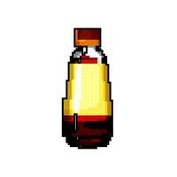 vloeistof azijn fles spel pixel kunst vector illustratie