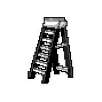 veiligheid stap ladder veiligheid spel pixel kunst vector illustratie