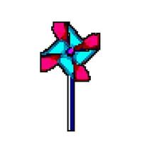 lucht pinwheel speelgoed- spel pixel kunst vector illustratie