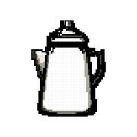 machine percolator pot koffie spel pixel kunst vector illustratie