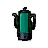 ontbijt percolator pot koffie spel pixel kunst vector illustratie