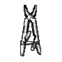 metaal mes gereedschap spel pixel kunst vector illustratie