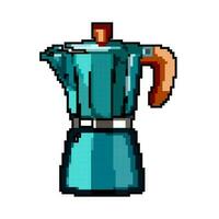 cafeïne mokka pot koffie spel pixel kunst vector illustratie