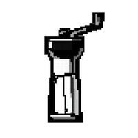 oud molen koffie Slijper handleiding spel pixel kunst vector illustratie