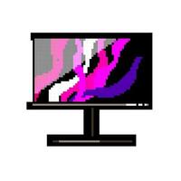 laptop toezicht houden op pc spel pixel kunst vector illustratie