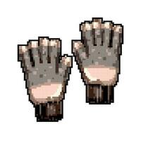 sneeuw wanten handschoenen winter spel pixel kunst vector illustratie