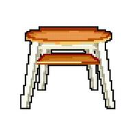 houten kind tafel spel pixel kunst vector illustratie