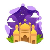 kleurrijke eid-moskee vector