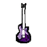 nek gitaar muziek- spel pixel kunst vector illustratie