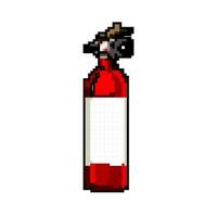 Gevaar brand brandblusser spel pixel kunst vector illustratie