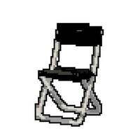 stoel vouwen stoel spel pixel kunst vector illustratie