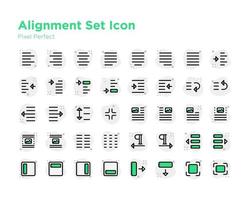 uitlijning instellen pictogram pixel perfect vector