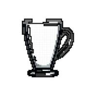 drank koffie glas spel pixel kunst vector illustratie