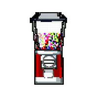 glas kauwgom machine spel pixel kunst vector illustratie