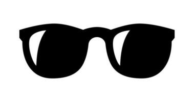 zwart zonnebril geïsoleerd vlak vector illustratie