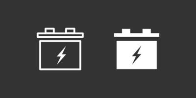 platte pictogramstijl accumulator geïsoleerd op een witte achtergrond vector