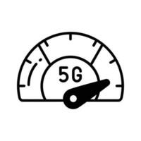 controleren deze voorzichtig bewerkte 5g snelheid icoon in modieus stijl, premie vector