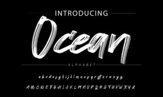 onthouden borstel handtekening doopvont schoonschrift logotype script borstel doopvont type doopvont belettering handgeschreven vector