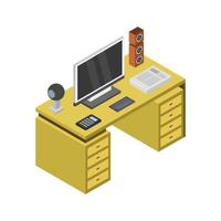 isometrische bureau vector