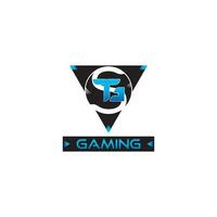 tgs gaming concept vector logo ontwerp.