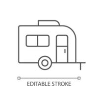 caravan lineaire pictogram vector