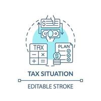 fiscale situatie concept pictogram vector