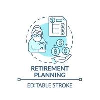 pensioen planning concept pictogram vector