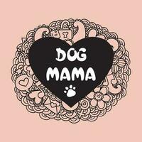 hond mama hond t-shirt ontwerp vector