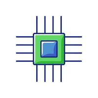 elektronische micro onderdelen RGB-kleur pictogram vector