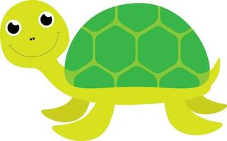 vector illustratie van schattig schildpad karakter in tekenfilm stijl