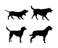 vector verzameling van hond silhouet