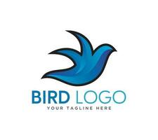 vogel logo ontwerp Aan wit achtergrond, vector illustratie.