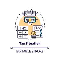 fiscale situatie concept pictogram vector