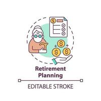 pensioen planning concept pictogram vector