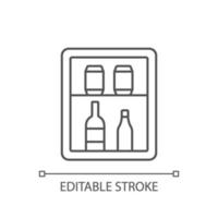 mini bar lineaire pictogram vector