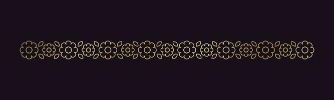 goud bloemen scheidingstekens grens, tekst verdelers. lijn borders botanisch luxe ontwerp element. vector
