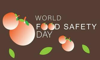 wereld voedsel veiligheid dag. achtergrond, banier, kaart, poster, sjabloon. vector illustratie.