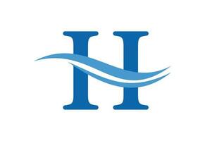 helling h brief logo ontwerp met zucht, vector ontwerp sjabloon