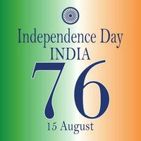 india's onafhankelijkheid dag nationaal vlag van Indië driekleur augustus 15e viering vector illustratie