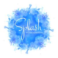 Blauw aquarel splash ontwerp vector