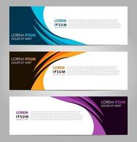 business set 3 vector abstracte banner ontwerpsjabloon